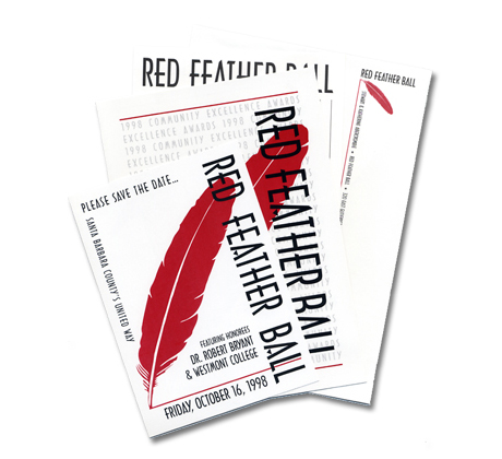 United Way's Red Feather Ball graphics